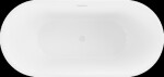 MEXEN/S - Luna vaňa voľne stojaca 150 x 75, biela/čierna, sifón a prepad biela 52031507575-20