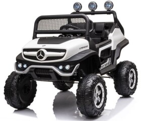 Mamido Detské elektrické autíčko Mercedes-Benz Unimog S 4x4 biele