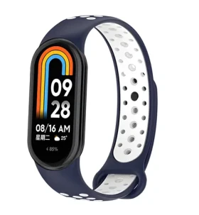 Beline Design XIAOMI Mi Band 10/9/8 modro-biely / Remienok / silikón