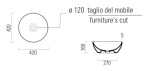 GSI - PURA keramické umývadlo na dosku, průměr 42cm, biela lesk ExtraGlaze 885111