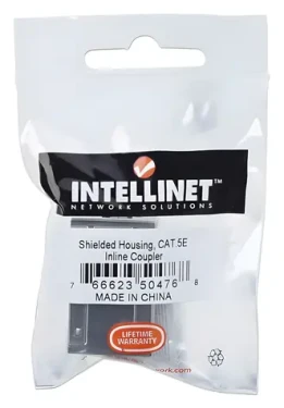 Intellinet RJ45 spojka Cat5e strieborná / Spojka / 8P8C / F/UTP (FTP) / pozlátené kontakty (504768)