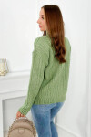 Sveter s rolákom S24-9 dark mint - Kesi UNI