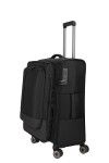 Stredný textilný kufor na kolieskach Travelite Crosslite 5.0 M Black