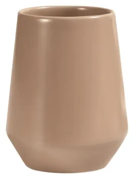 Spirella JOSHUA kelímok na zubné kefky matné cappuccino / keramika
