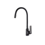 INVENA - Drezová batéria Ligaria s elastickým výtokom, čierna BZ-39-004-L