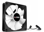 1stCool SILENT FAN 120mm / Ventilátor / Hydro bearing / 1200 RPM / 33,3 CFM / 3-pin / Molex (F12-BLACK-WHITE)