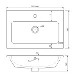 SAPHO - PRACTICO keramické umývadlo nábytkové 60x40cm, biela 44060