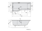 POLYSAN - VERSYS L asymetrická vaňa 170x84x70x47cm, biela 70111