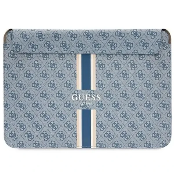 Guess PU 4G Printed Stripes obal na notebook 16" modrá / Obal na notebook / Do 16" / Polyuretán (GUCS16P4RPSB)