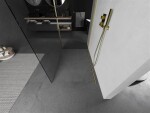 MEXEN/S - Kioto Sprchová zástena WALK-IN 100 x 70, transparent, zlatá 800-100-212-50-00-070