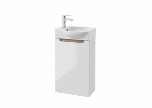 Kúpeľňová skrinka s umývadlom Naturel Stilla 39x60x22 cm biela lesk STILLAD04008UBL STILLAD04008UBL