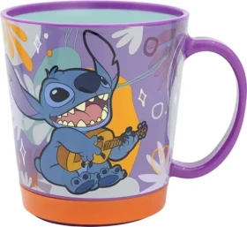 STOR Hrnček s protišmykovým dnom 410 ml Stitch (75067)