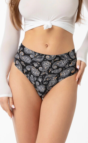 Dámske nohavičky Paisley Simple String Maxi - Julimex M černá vzor
