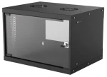 Intellinet Nástenný rozvádzač 540x400 mm čierna / Rozvádzač / 19" / 6U / Flatpack / nosnosť 50 kg (714143)