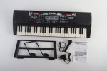 Mamido Mamido Veľký Detský keyboard multifunkčný 54 kláves čierny