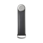 Kľúčenka Orbitkey Leather Charcoal with Grey Stitching