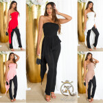 Sexy KouCla bandeau jumpsuit asymetric black S