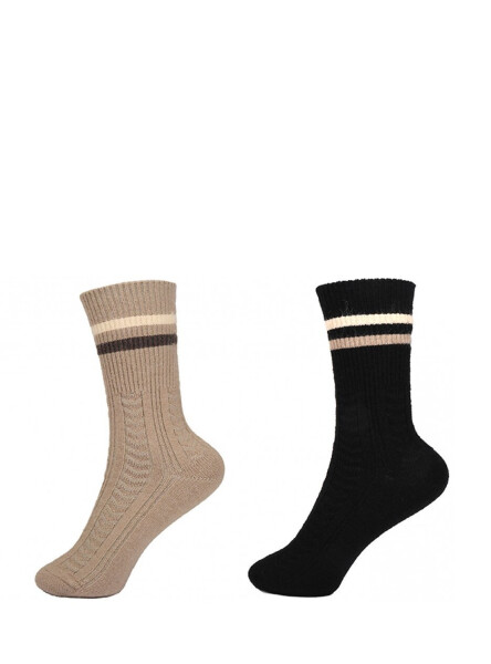 Be Snazzy SK-81 Viskózové zimné ponožky 36-41 světle béžová 36-41