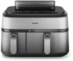 Philips 5000 series NA555/00 strieborno-čierna / Teplovzdušná fritéza / 2750 W / 40 ° C - 200 C ° / objem 9L (NA555/00)