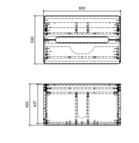 COMAD - Skrinka pod umývadlo na dosku 80cm 2 zásuvky ARUBA COSMOS 5907611647394