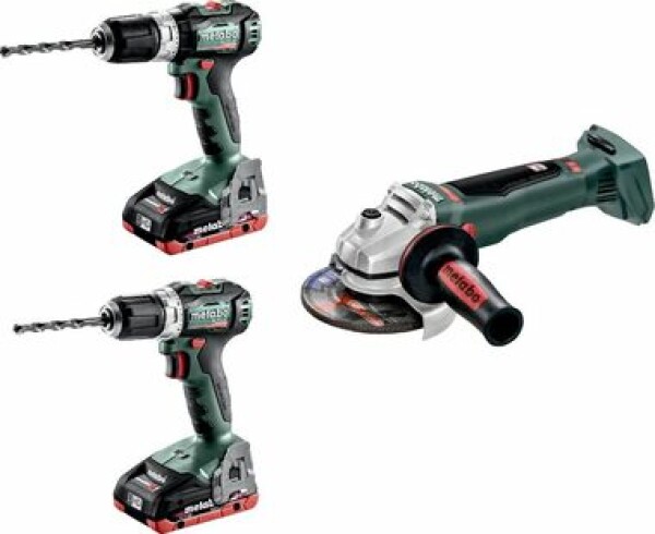 Metabo COMBO SET PL_N2051P7 / Sada Aku náradie: 2x vŕtačka SB 18 L + uhlová brúska WB 18LTX BL / 2x 5.2Ah + 4X 2.0Ah (PL_N2051P7)