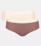 Dámske nohavičky GO Ribbed R Hipster C2P - BROWN - hnedá M003 - SLOGGI BROWN L