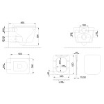 INVENA - Závesná WC misa PAROS, vrátane soft/close sedátka CE-90-001-W