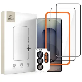 Tech-Protect Easy Set+ čierna / Tvrdené sklo / Samsung Galaxy S26 Ultra / 3 ks