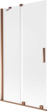 MEXEN/S - Velar dvojkrídlová posuvná vaňová zástena 100 x 150, dekor, ružové zlato 896-100-000-31-60