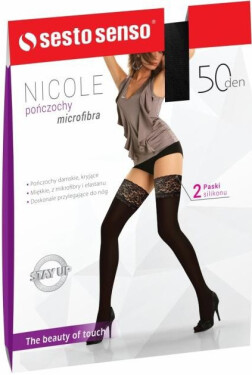 Dámske samolepiace pančuchy Nicole 50 DEN - Sesto Senso 5/6 bordó