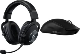 Logitech G Pro X Czarne (981-000818) + G PRO X SuperLight 2 (910-006630)