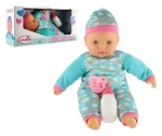 TEDDIES Bábika bábätko s fľaštičkou a cumlíkom