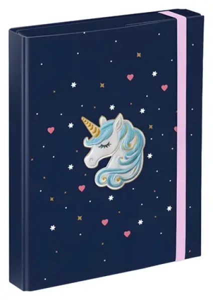 BAAGL Dosky na školské zošity A5 Unicorn Gold / Školské dosky / 17 x 23 x 3 cm