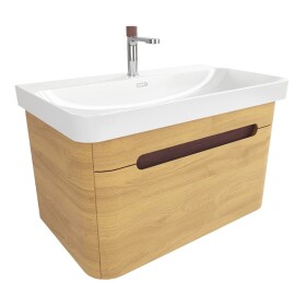 Kúpeľňová skrinka s umývadlom SAT Fusion 77,5x43x45 cm dub medový mat SATFUSION80DMUBA SATFUSION80DMUBA
