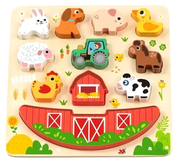 2Kids Toys Balančné puzzle Farma 2 v 1
