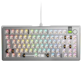 Glorious GMMK 3 Pre 75% barebone ANSI strieborná / herná 75% TKL / USB-C / bez spínačov / ANSI layout / RGB / 1.4m (GLO-KB-GMMK3-PRO-75-BB-W-SIL-US)