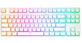 Rampage Ghost TKL biela / Herná klávesnica / mechanická / Huano Red Switch / podsvietená / drôtová (KB-R136)