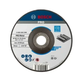 BOSCH Brúsny kotúč na kov 150x22,23 mm / Brúsny kotúč / na oceľ / hrúbka 6 mm (2608600389)