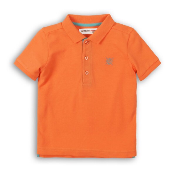 Tričko chlapčenské Polo s krátkym rukávom, Minoti, 1POLO 6, oranžová - 74/80 | 9-12m