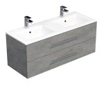Kúpeľňová skrinka s umývadlom SAT Cube Way 120x53x46 cm betón mat CUBE461202BEMOD CUBE461202BEMOD