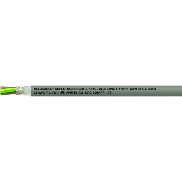 HELU 49810-500 vedenie ťažnej reťaze S-TRONIC-330 C-PURö 4 x 0.25 mm² sivá 500 m; 49810-500