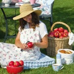 GREEN GATE Prešívaný podsedák Lianca Pale Blue 50 × 50 cm