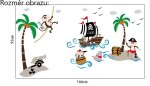 Veselá Stena Samolepka Pirátske opičky
