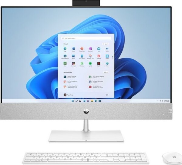 HP Komputer All in One HP 27-ca0401ng / 9E7E6EA / AMD Ryzen 7 / 16GB / SSD 1TB / AMD Radeon / WQHD / Win 11 / Biely