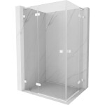 MEXEN/S - Lunar L Duo sprchovací kút dvere krídlové 100 x 85, transparent, biela 834L-100L-085P-20-00