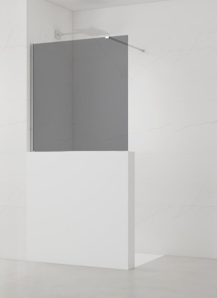 Sprchová zástena SAT Walk-in 120x100 cm na zníženú priečku chróm SATBWIS120KSPR SATBWIS120KSPR