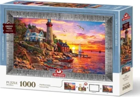 ART PUZZLE 5671 Puzzle s rámom a lepidlom 3v1 Nádherný západ slnka