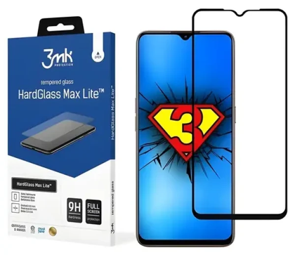 3mk HardGlass Max Lite pre Oppo A73 čierna / Tvrdené sklo / 9H