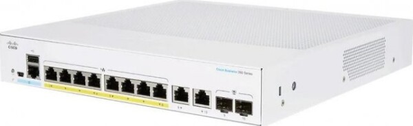 Cisco Cisco switch CBS350-8P-2G, 8xGbE RJ45, 2xGbE RJ45/SFP, fanless, PoE+, 67W - REFRESH