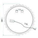 Tutumi - Zrkadlo LED 80cm X013 HOM-02694
